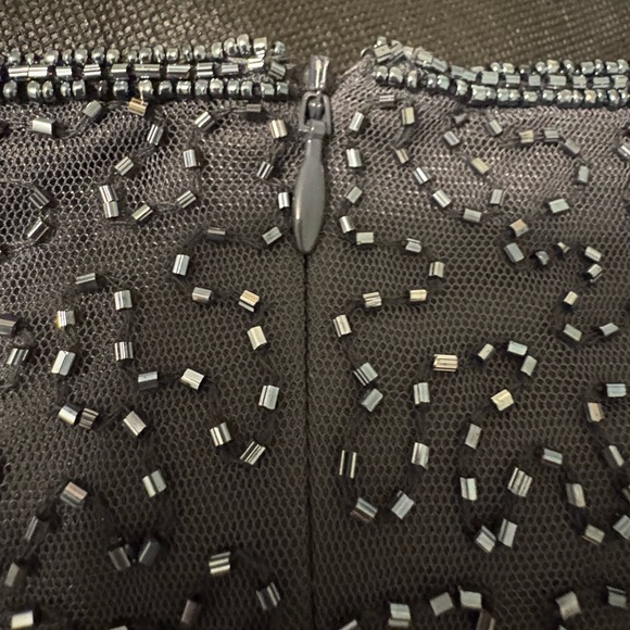 Pisarro Nights Glittering Charcoal & Silver Cocktail Dress – Size 16R - Picture 8 of 9